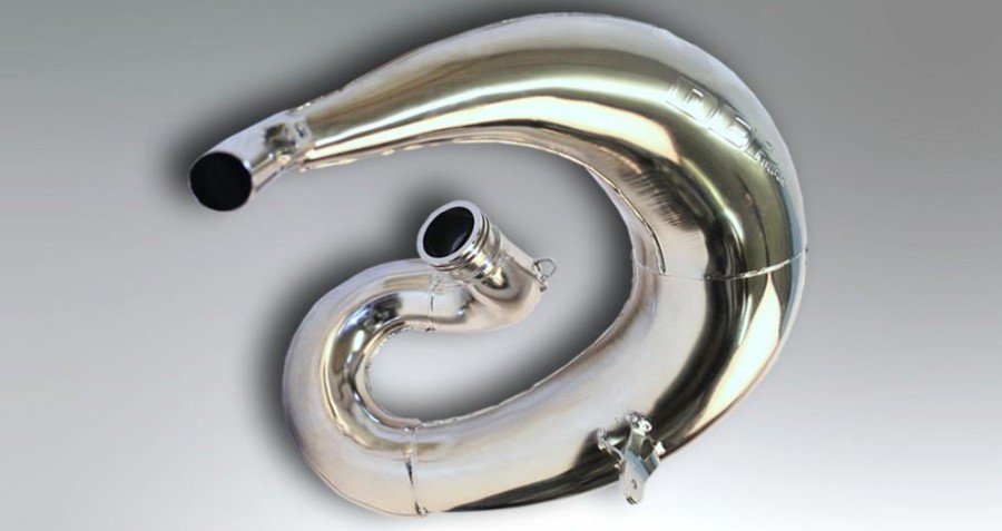 DEP PIPES ARMOURED difuzor/komora/rezonanční trubice poniklovaná (FRONT EXHAUST PIPE NICKEL): KAWASAKI KX 250 05-19 (zesílený 1
