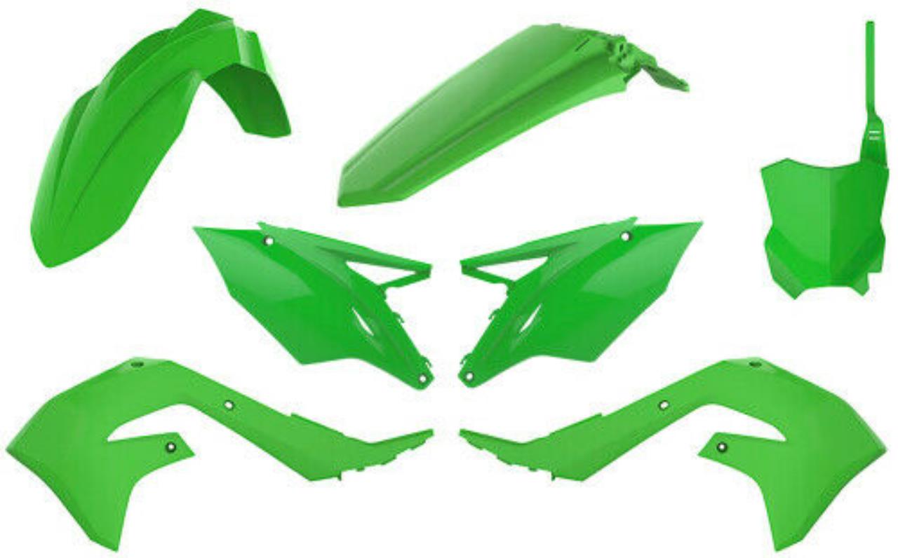 Kompletní sada plastů POLISPORT 91025 (POLISPORT kompletní sada plastů KAWASAKI KXF 250 21-24; KXF 450 19-23 v sadě tabulka přední (8665900006) i)
