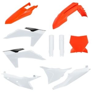 Kompletní sada plastů ( POLISPORT 91286 (POLISPORT kompletní sada plastů (FULL KIT) KTM SX/SX-F/XC/XC-F 23-24 v sadě tabulka přední (8672000001) a)