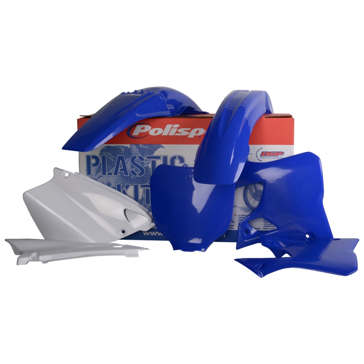 Kompletní sada plastů ( POLISPORT 91383 (POLISPORT kompletní sada plastů (FULL KIT) YAMAHA YZ 125/250 00-01 v sadě tabulka přední (8658000003) i)