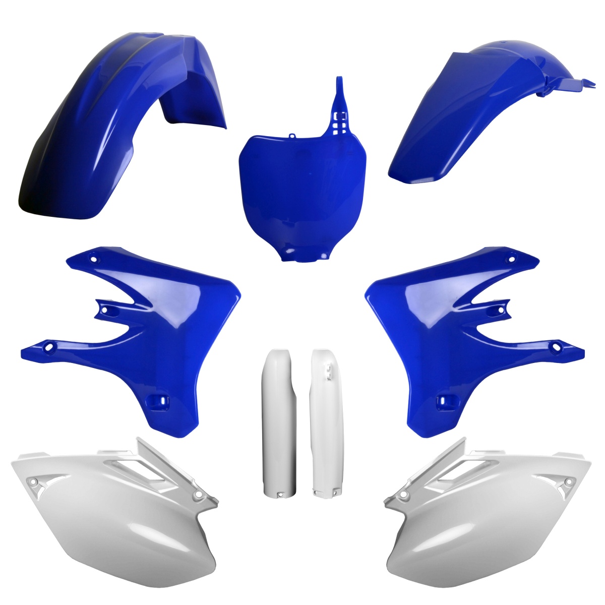 Kompletní sada plastů ( POLISPORT 91393 (POLISPORT kompletní sada plastů (FULL KIT) YAMAHA YZ 250F 05; YZ 450F 05 v sadě tabulka přední (8658000003))