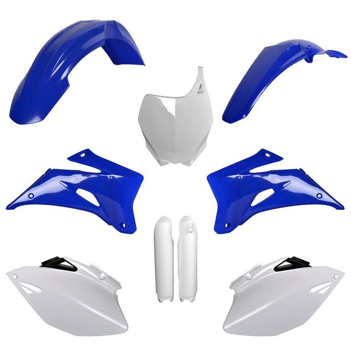 Kompletní sada plastů ( POLISPORT 91395 (POLISPORT kompletní sada plastů (FULL KIT) YAMAHA YZ 250F 08-09; YZ 450F 08-09 v sadě tabulka přední)
