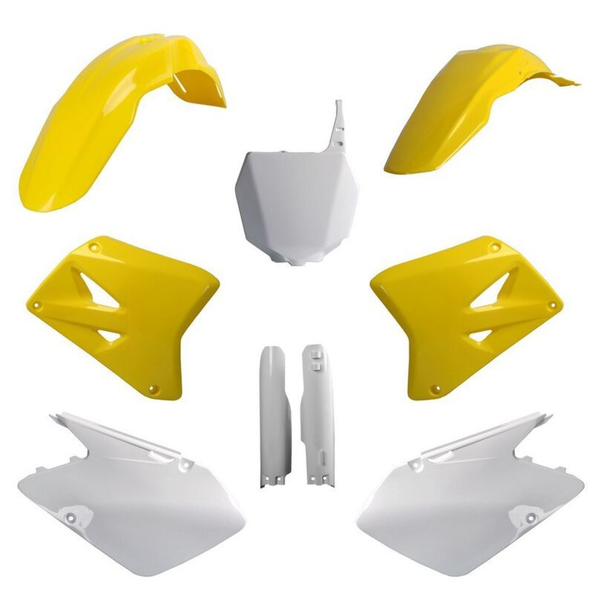 Kompletní sada plastů ( POLISPORT 91420 (POLISPORT kompletní sada plastů (FULL KIT) SUZUKI RM 125/250 01-06 v sadě tabulka přední (8660400001) i)