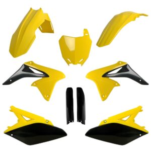 Kompletní sada plastů ( POLISPORT 91426 (POLISPORT kompletní sada plastů (FULL KIT) SUZUKI RMZ 250 10-18 v sadě tabulka přední (8659300001) i krytky)