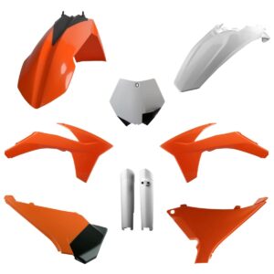 Kompletní sada plastů ( POLISPORT 91445 (POLISPORT kompletní sada plastů (FULL KIT) KTM SX 12; SX-F 11- 12; XC/XC-F 12 v sadě tabulka přední)