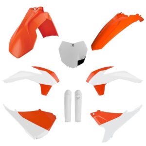 Kompletní sada plastů ( POLISPORT 91447 (POLISPORT kompletní sada plastů (FULL KIT) KTM SX/SX-F/XC-F 15 v sadě tabulka přední (8659100002) a kryty)
