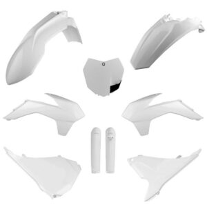 Kompletní sada plastů ( POLISPORT 91449 (POLISPORT kompletní sada plastů (FULL KIT) KTM SX/SX-F/XC-F 15 v sadě tabulka přední (8659100002) a kryty)