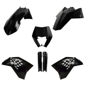 Kompletní sada plastů ( POLISPORT 91458 (POLISPORT kompletní sada plastů (FULL KIT) KTM EXC/EXC-F 08-11 v sadě tabulka přední (8666700003) a kryty)