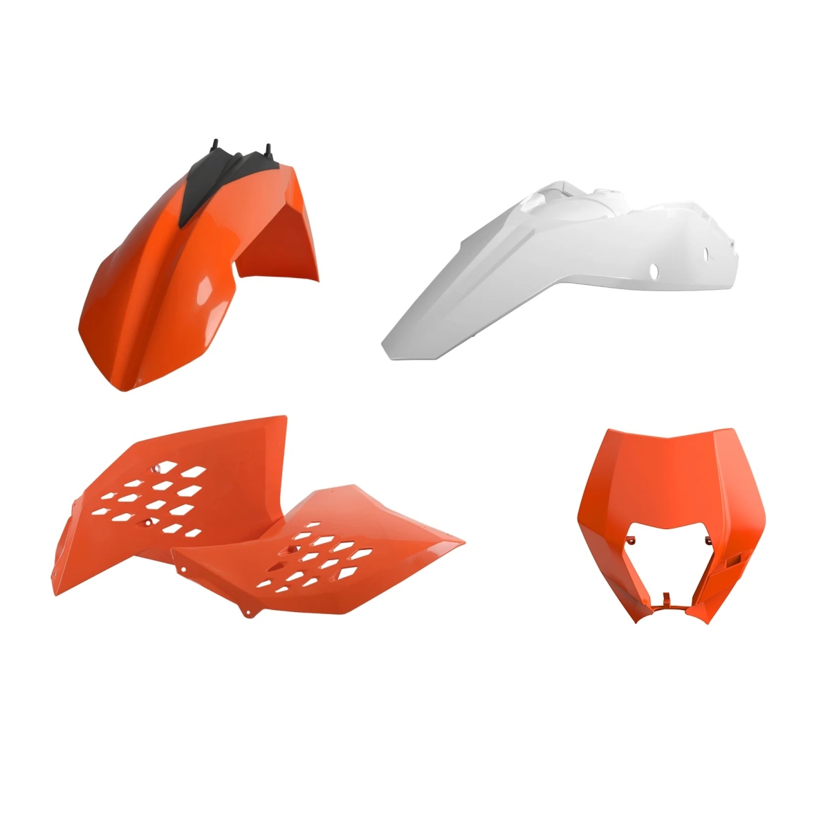 Kompletní sada plastů ( POLISPORT 91460 (POLISPORT kompletní sada plastů (FULL KIT) KTM EXC/EXC-F 08-11 v sadě tabulka přední (8666700001) a kryty)