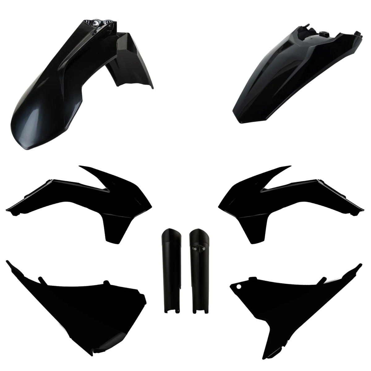 Kompletní sada plastů ( POLISPORT 91467 (POLISPORT kompletní sada plastů (FULL KIT) KTM EXC/EXC-F 14-15 v sadě krytky tlumičů (8398500003) barva)