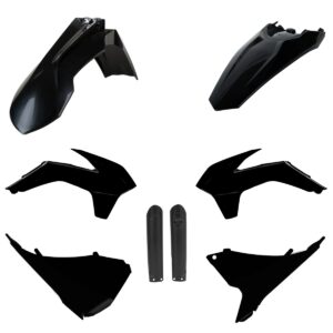 Kompletní sada plastů ( POLISPORT 91468 (POLISPORT kompletní sada plastů (FULL KIT) KTM EXC/EXC-F 16 v sadě krytky tlumičů (8398600002) barva černá)