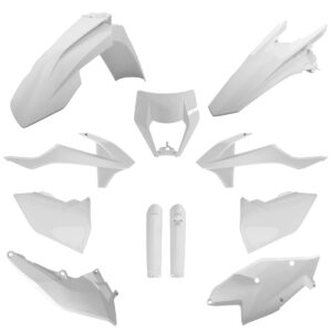 Kompletní sada plastů ( POLISPORT 91470 (POLISPORT kompletní sada plastů (FULL KIT) KTM EXC/EXC-F TPI 17-19 v sadě kryt světla (8666800001) a kryty)