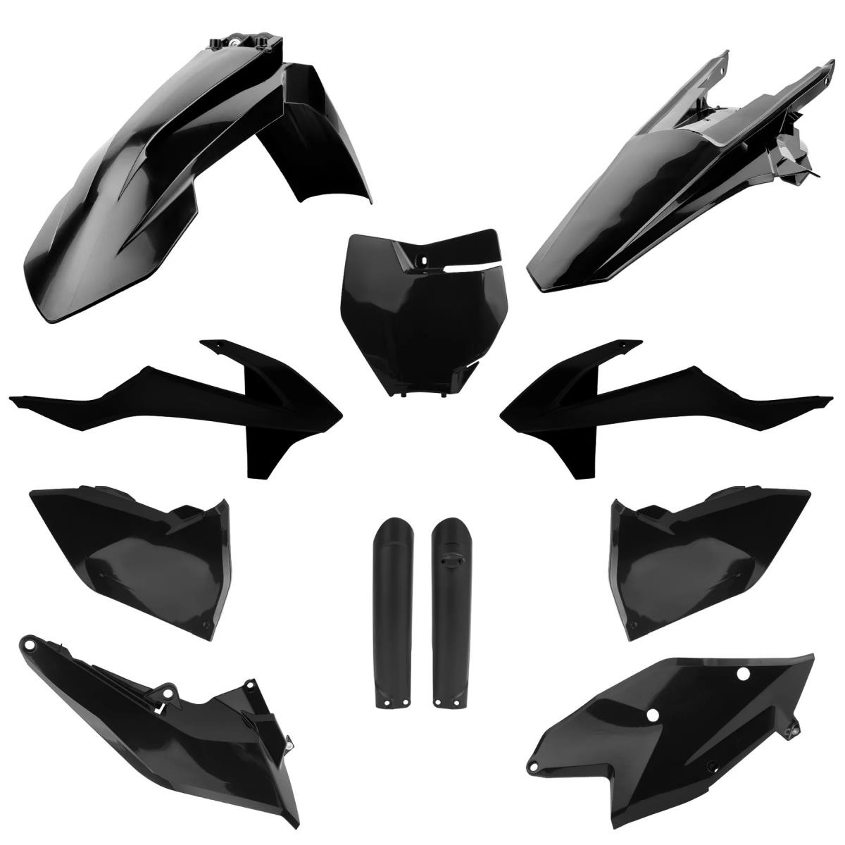 Kompletní sada plastů ( POLISPORT 91471 (POLISPORT kompletní sada plastů (FULL KIT) KTM EXC/EXC-F TPI 17-19 v sadě kryt světla (8666800002) a kryty)