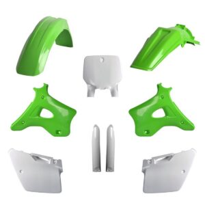 Kompletní sada plastů ( POLISPORT 91475 (POLISPORT kompletní sada plastů (FULL KIT) KAWASAKI KX 125/250 96-98 v sadě tabulka přední (8677000001) i)
