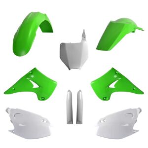 Kompletní sada plastů ( POLISPORT 91479 (POLISPORT kompletní sada plastů (FULL KIT) KAWASAKI KX 125/250 03 v sadě tabulka přední (8660800002) i)