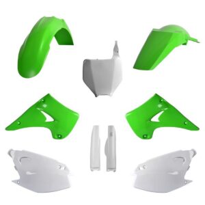 Kompletní sada plastů ( POLISPORT 91480 (POLISPORT kompletní sada plastů (FULL KIT) KAWASAKI KX 125/250 04-08 v sadě tabulka přední (8660800002) i)