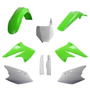 Kompletní sada plastů ( POLISPORT 91481 (POLISPORT kompletní sada plastů (FULL KIT) KAWASAKI KX 250F 04-05 v sadě tabulka přední (8660800002) i)