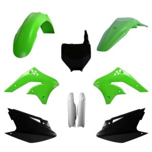 Kompletní sada plastů ( POLISPORT 91482 (POLISPORT kompletní sada plastů (FULL KIT) KAWASAKI KX 250F 06-08 v sadě tabulka přední (8660800001) i)