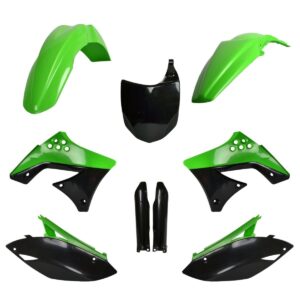 Kompletní sada plastů ( POLISPORT 91483 (POLISPORT kompletní sada plastů (FULL KIT) KAWASAKI KX 250F 09-12 v sadě tabulka přední (8660800002) i)