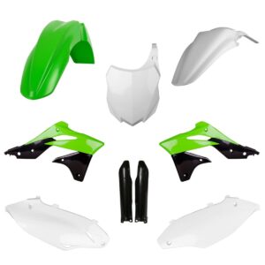 Kompletní sada plastů ( POLISPORT 91488 (POLISPORT kompletní sada plastů (FULL KIT) KAWASAKI KX 250F 13-16 v sadě tabulka přední (8659200003) i)