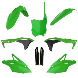 Kompletní sada plastů ( POLISPORT 91494 (POLISPORT kompletní sada plastů (FULL KIT) KAWASAKI KXF 250 17-20 v sadě tabulka přední (8665900001) i)