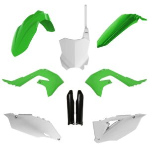 Kompletní sada plastů ( POLISPORT 91495 (POLISPORT kompletní sada plastů (FULL KIT) KAWASAKI KXF 250 21-24 KXF 450 19-23 v sadě tabulka přední)