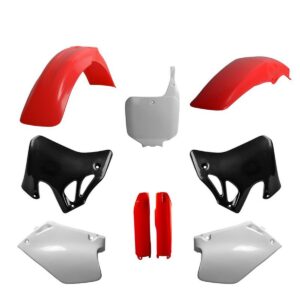 Kompletní sada plastů ( POLISPORT 91507 (POLISPORT kompletní sada plastů (FULL KIT) HONDA CR 125 95-97; CR 250 95-96 v sadě tabulka přední)