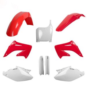 Kompletní sada plastů ( POLISPORT 91511 (POLISPORT kompletní sada plastů (FULL KIT) HONDA CR 125 02-03; CR 250 02-03 v sadě tabulka přední)