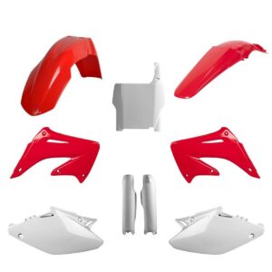 Kompletní sada plastů ( POLISPORT 91512 (POLISPORT kompletní sada plastů (FULL KIT) HONDA CR 125 04-07; CR 250 04-07 v sadě tabulka přední)