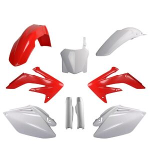 Kompletní sada plastů ( POLISPORT 91524 (POLISPORT kompletní sada plastů (FULL KIT) HONDA CRF 250R 09 v sadě tabulka přední (8657500002) i krytky)