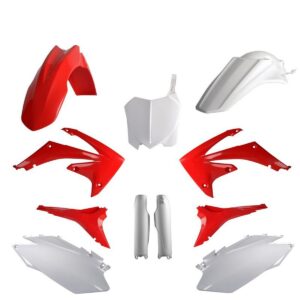 Kompletní sada plastů ( POLISPORT 91528 (POLISPORT kompletní sada plastů (FULL KIT) HONDA CRF 250R 11-13; CRF 450R 11-12 v sadě tabulka přední)