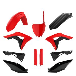 Kompletní sada plastů ( POLISPORT 91538 (POLISPORT kompletní sada plastů (FULL KIT) HONDA CRF 250R 18-21; CRF 450R 17-20 v sadě tabulka přední)