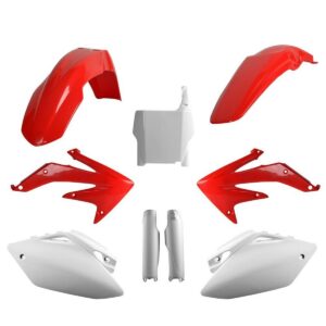 Kompletní sada plastů ( POLISPORT 91541 (POLISPORT kompletní sada plastů (FULL KIT) HONDA CRF 450R 05-06 v sadě tabulka přední (8661900001) i krytky)