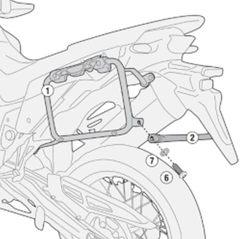 Boční nosič kufru KAPPA KLO1201MK (KAPPA boční nosič kufru MONOKEY HONDA XL 750 TRANSALP (2023) - také pod kufry MONOKEY retro-FIT K-VENTURE ALU a)