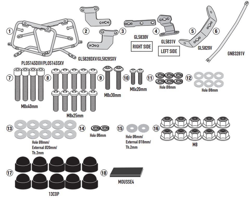 Boční nosič kufru KAPPA KLO5145CAM (KAPPA boční nosič kufru MONOKEY CAM SIDE BMW F 900 GS 24-