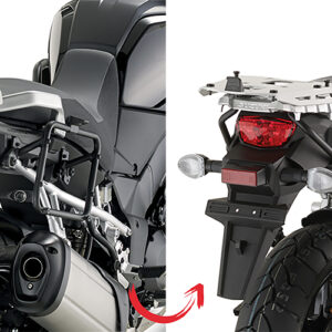 Boční nosič kufru rychlá montáž KAPPA KLR3105 (KAPPA boční nosič kufru rychlá montáž MONOKEY SUZUKI DL 1000 V-STROM (14-19) - také pod kufry MONOKEY)