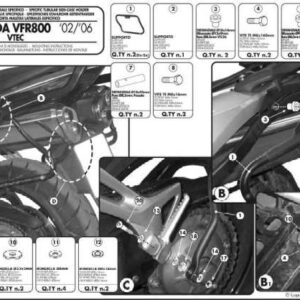 Boční nosič kufru KAPPA KLX166 (KAPPA boční nosič kufru MONOKEY SIDE HONDA VFR 800 - pouze pod kufry K33N KROAD)