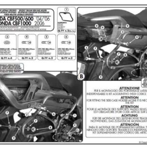 Boční nosič kufru KAPPA KLX174 (KAPPA boční nosič kufru MONOKEY SIDE HONDA CBF 500/600/1000 - pouze pod kufry K33N KROAD)