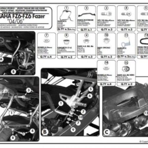 Boční nosič kufru KAPPA KLX351 (KAPPA boční nosič kufru MONOKEY SIDE YAMAHA FZ6 / FAZER (04-06) - pouze pod kufry K33N KROAD)