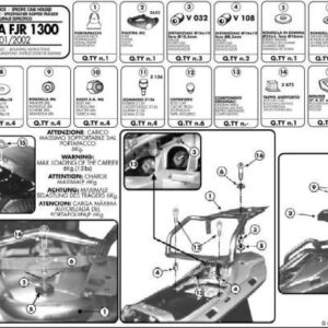 Zadní nosič kufru KAPPA KR346 (KAPPA zadní nosič kufru YAMAHA FJR 1300 (01-05) ( s plotnou MONOKEY ))