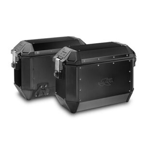 KAPPA boční kufry 36L MONOKEY kmS36B KMISSION hliníkové BLACK LINE (pár = 2 kusy) + přídavný zámek - pro nosič bočních KL
