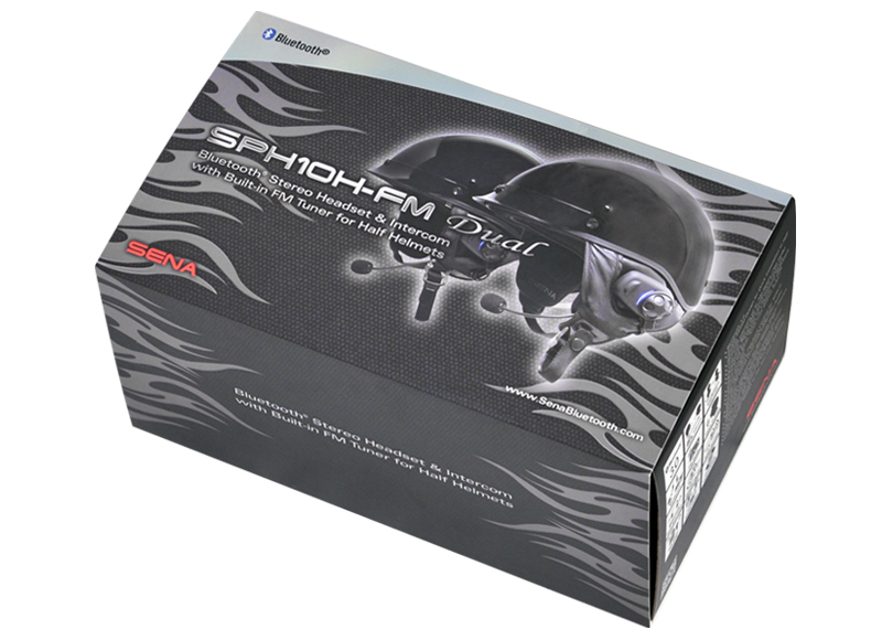 Interkom motocyklový SENA SPH10HD-FM-01 (SENA interkom motocyklový SPH10H BLUETOOTH 3.0 do 700M s rádiem FM ORA do helem CHOPPER ( 2 sady ) (EL) -)