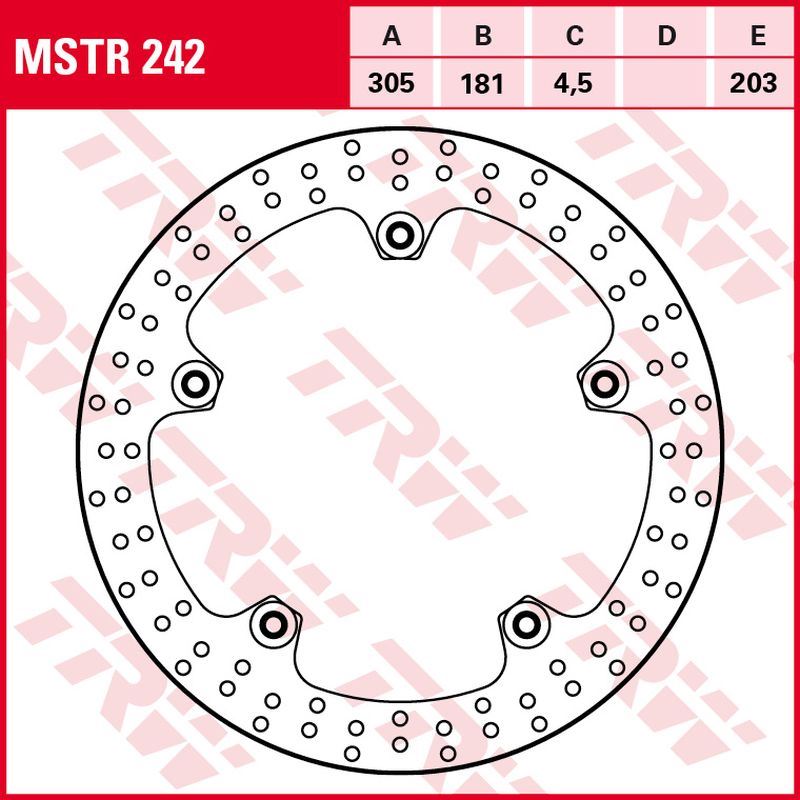Brzdový kotouč TRW LUCAS přední MSTR242 (TRW ZF přední brzdový kotouč BMW F 750GS/850GS 18-