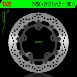 Brzdový kotouč NG Brakes NG1322 (NG přední brzdový kotouč SUZUKI GSF 650 06 ABS