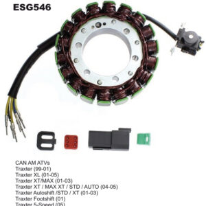 ELECTROSPORT vinutí alternátoru (stator) CAM AM TRAXTER 500 (99-05) (420296321) (ESG546) (ELECTROSPORT vinutí alternátoru (stator) CAM AM TRAXTER 500)