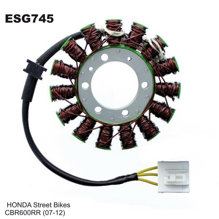 ELECTROSPORT vinutí alternátoru (stator) HONDA CBR 600RR (07-12) (ESG745) (ELECTROSPORT vinutí alternátoru (stator) HONDA CBR 600RR (07-12))