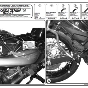 Boční nosič kufru KAPPA KL203 (KAPPA boční nosič kufru MONOKEY HONDA XL 700V TRANSALP (08-13) - také pod kufry MONOKEY KMISSION ALU)